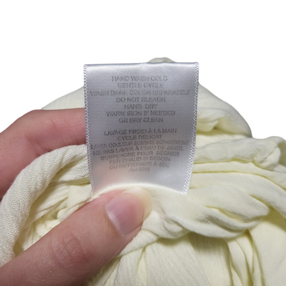 Altar'd State creamy yellow tiered flowy sleeveless midi dress, size small - Picture 3 of 5